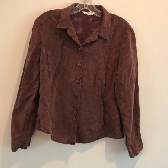 Vintage 1990s Marks & Spencer Brown Shirt Size 42. - Picture 1 of 6